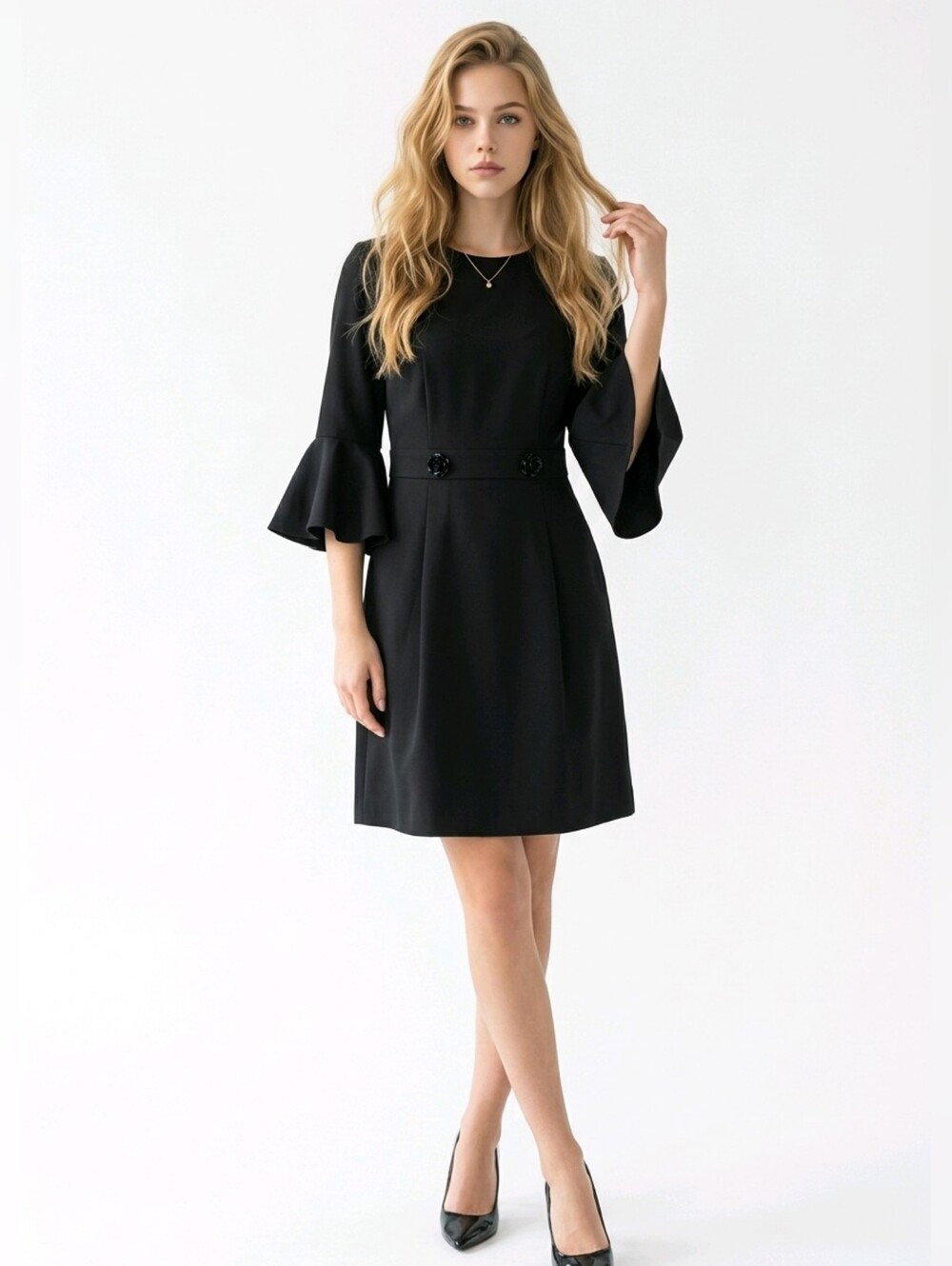 Trina Turk Panache Ponte Bell sleeve Dress